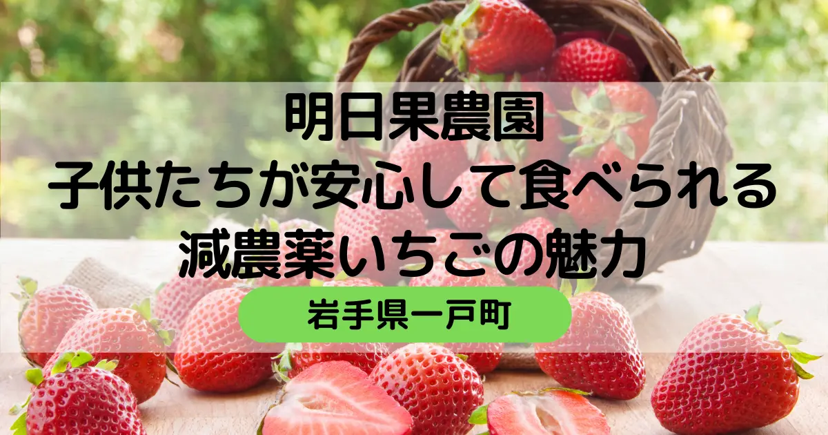 岩手県一戸町の明日果農園：子供たちが安心して食べられる減農薬苺の魅力